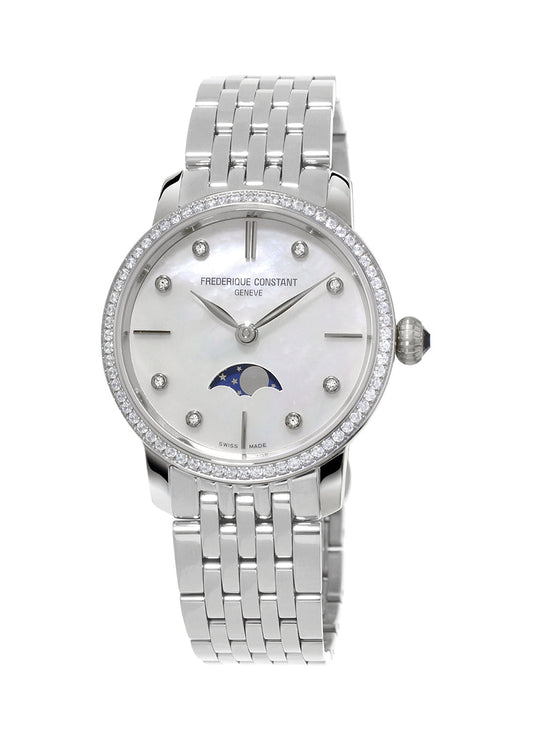 Frederique Constant Ultra Slimline Moonphase Ladies Watch FC-206MPWD1SD6B