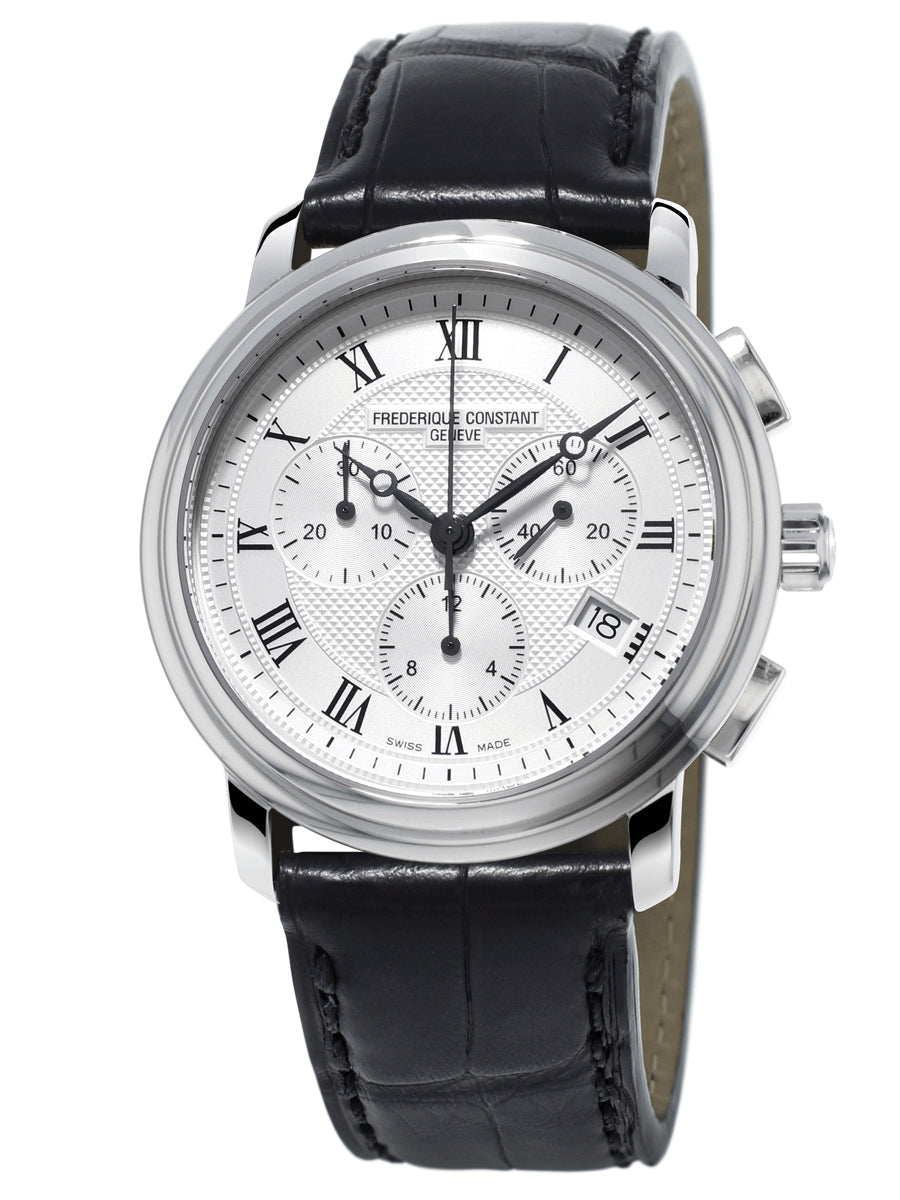 Frederique Constant Persuasion Chronograph Men's Watch Stainless Steel On Strap FC-292MC4P6