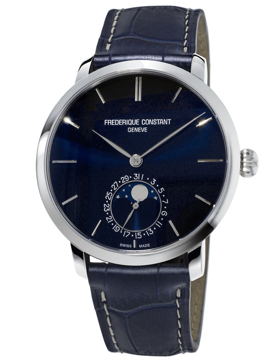 Frederique Constant Slimline Manufacture Moonphase Automatic Men's Watch Stainless Steel On Strap FC-705N4S6