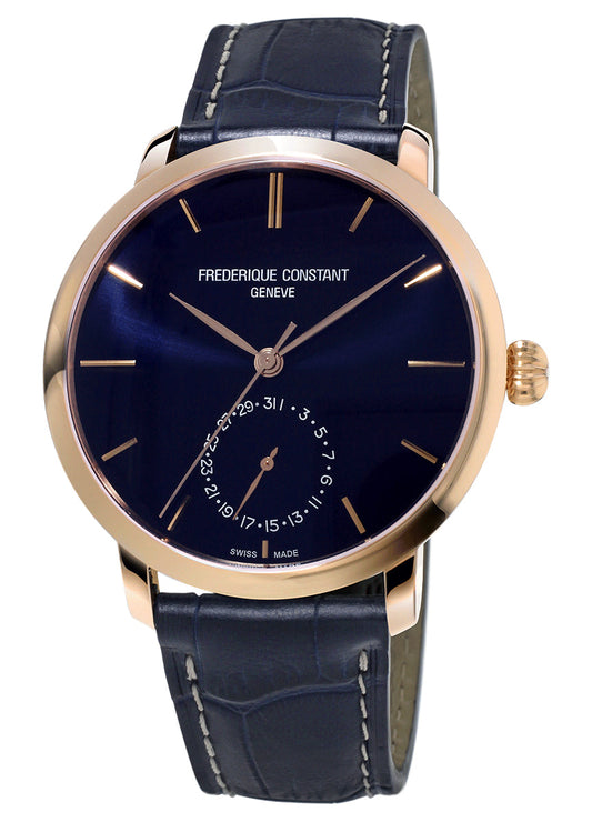 Frederique Constant Slimline Manufacture Automatic Men's Watch Rose Gold Plated On Strap FC-710N4S4