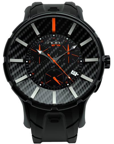 N.O.A. 16.75 GC6 GC6 001 Chronograph PVD Carbon Fiber Black/Orange