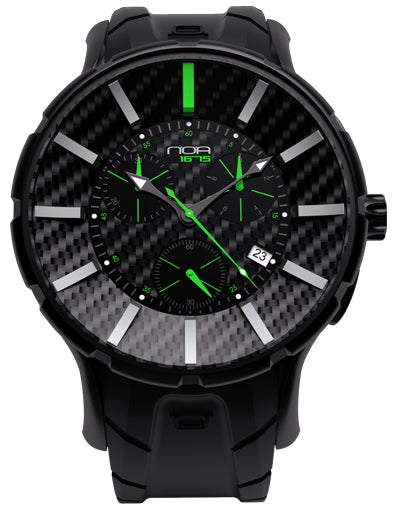 N.O.A. 16.75 GC6 GC6 002 Chronograph PVD Carbon Fiber Black/Green