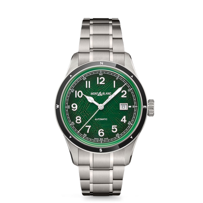 Montblanc 1858 Automatic Date 0 Oxygen - Steel - Ceramic - Green - Montblanc® US MB133269