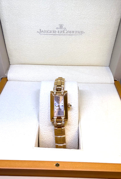 Pre-owned Jaeger LeCoultre Idéale Ladies 18kt Rose gold diamond set Model 4602184