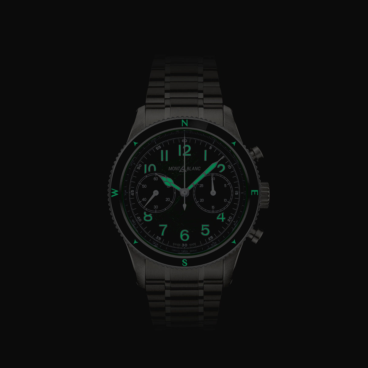 Montblanc 1858 Automatic Chronograph 0 Oxygen - Steel - Ceramic - Green - Montblanc® US MB133298