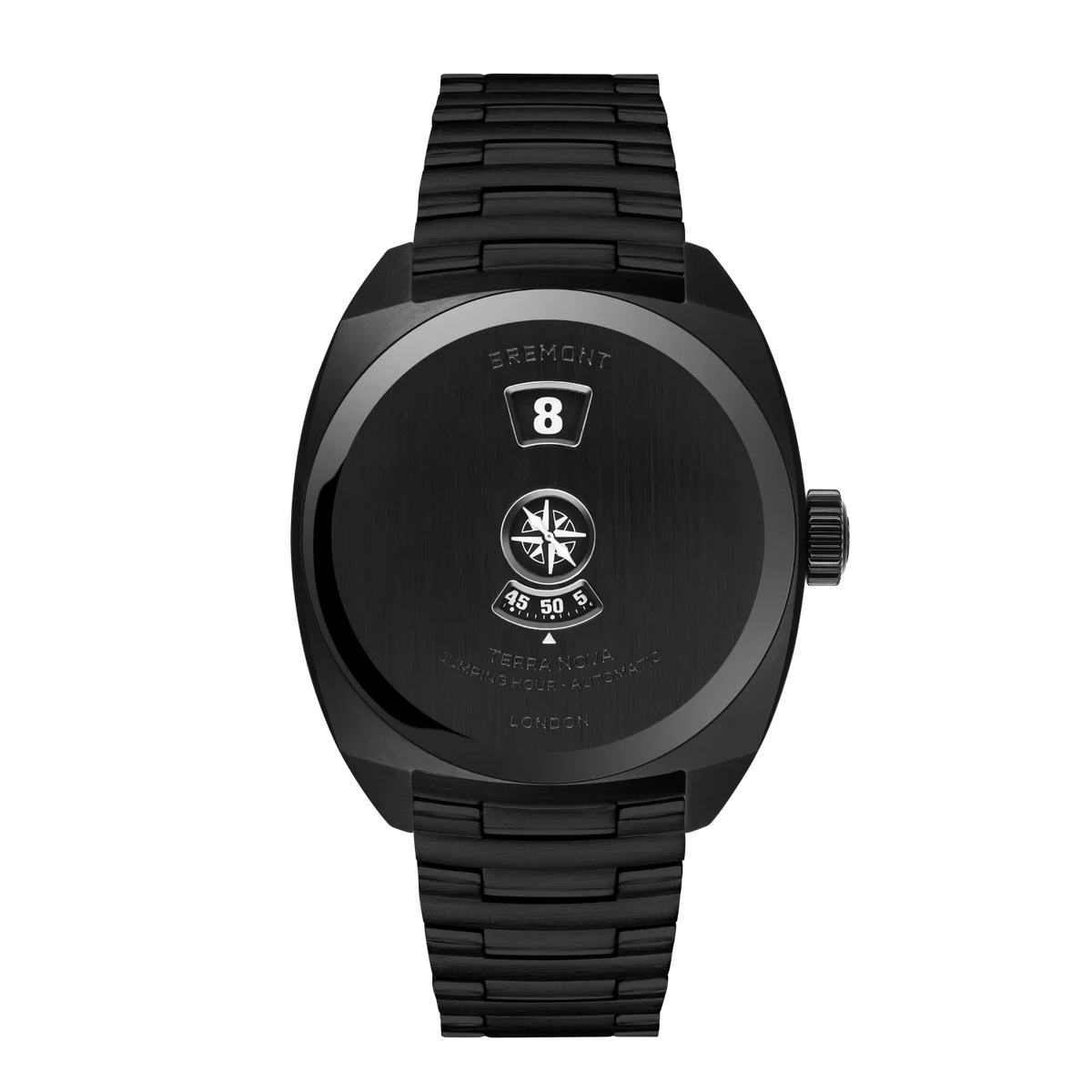Bremont Watches | Mens | Terra Nova Terra Nova 38 Jumping Hour, Stealth Black TN38-JH-DLC-CC-B