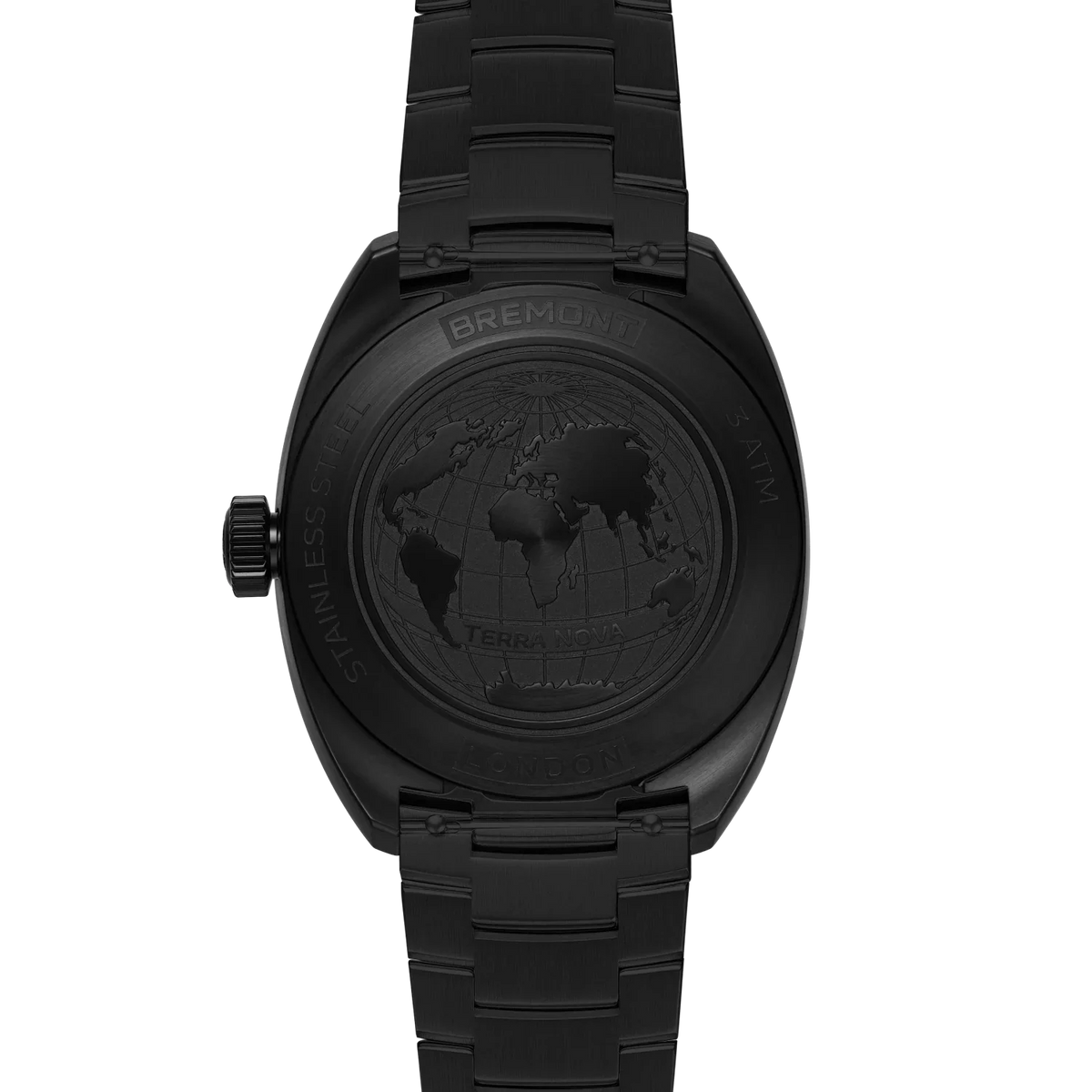 Bremont Watches | Mens | Terra Nova Terra Nova 38 Jumping Hour, Stealth Black TN38-JH-DLC-CC-B