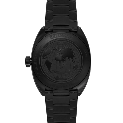 Bremont Watches | Mens | Terra Nova Terra Nova 38 Jumping Hour, Stealth Black TN38-JH-DLC-CC-B