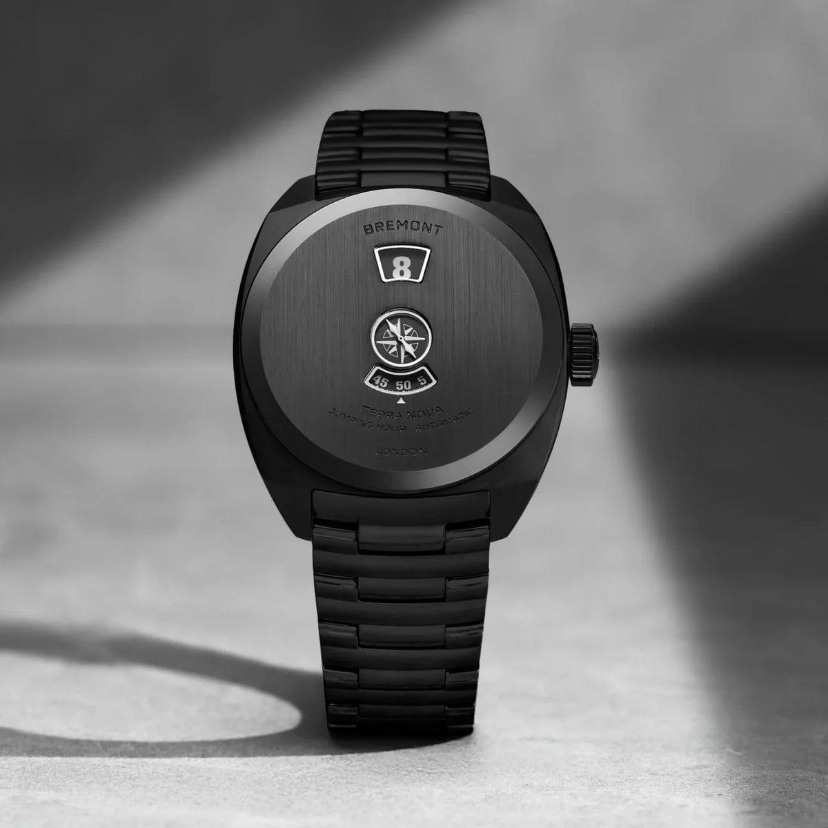 Bremont Watches | Mens | Terra Nova Terra Nova 38 Jumping Hour, Stealth Black TN38-JH-DLC-CC-B