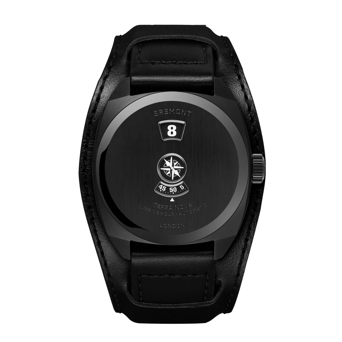 Bremont Watches | Mens | Terra Nova Terra Nova 38 Jumping Hour, Stealth Black TN38-JH-DLC-CC-L-S