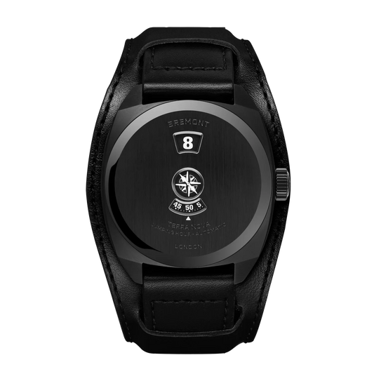 Bremont Watches | Mens | Terra Nova Terra Nova 38 Jumping Hour, Stealth Black TN38-JH-DLC-CC-L-S