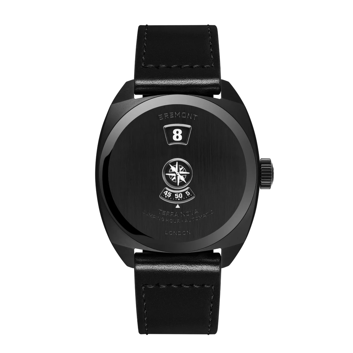 Bremont Watches | Mens | Terra Nova Terra Nova 38 Jumping Hour, Stealth Black TN38-JH-DLC-CC-L-S