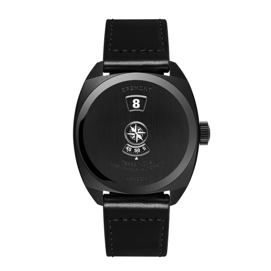Bremont Watches | Mens | Terra Nova Terra Nova 38 Jumping Hour, Stealth Black TN38-JH-DLC-CC-L-S