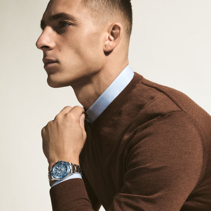Montblanc Iced Sea Automatic Date 0 Oxygen - STEEL, ALUMINIUM - Light blue - Montblanc® US MB134022