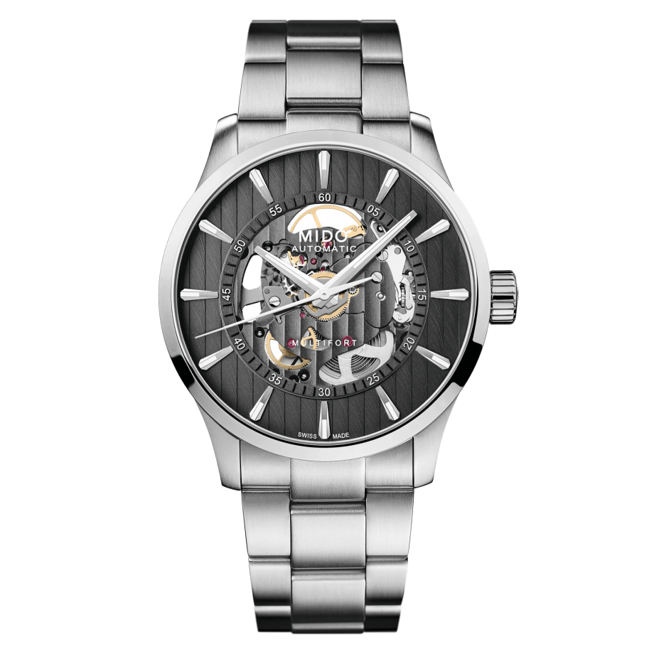 Mido Multifort Skeleton Vertigo M0384361106100