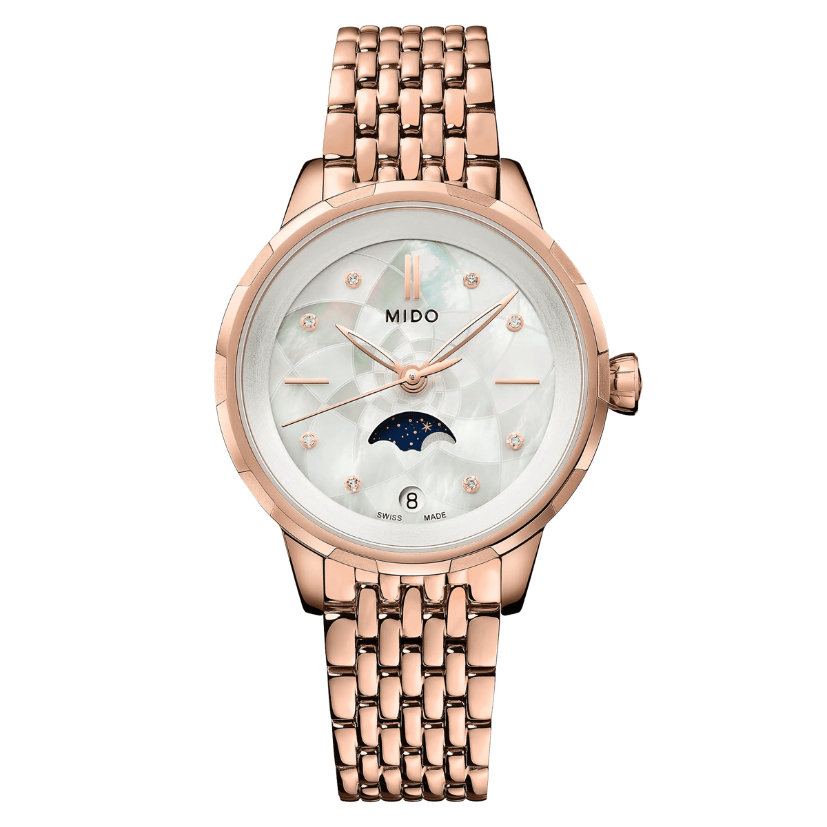 Mido Rainflower Moonphase Quartz M0430233310600