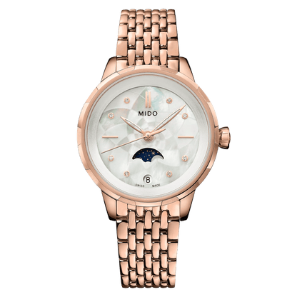 Mido Rainflower Moonphase Quartz M0430233310600
