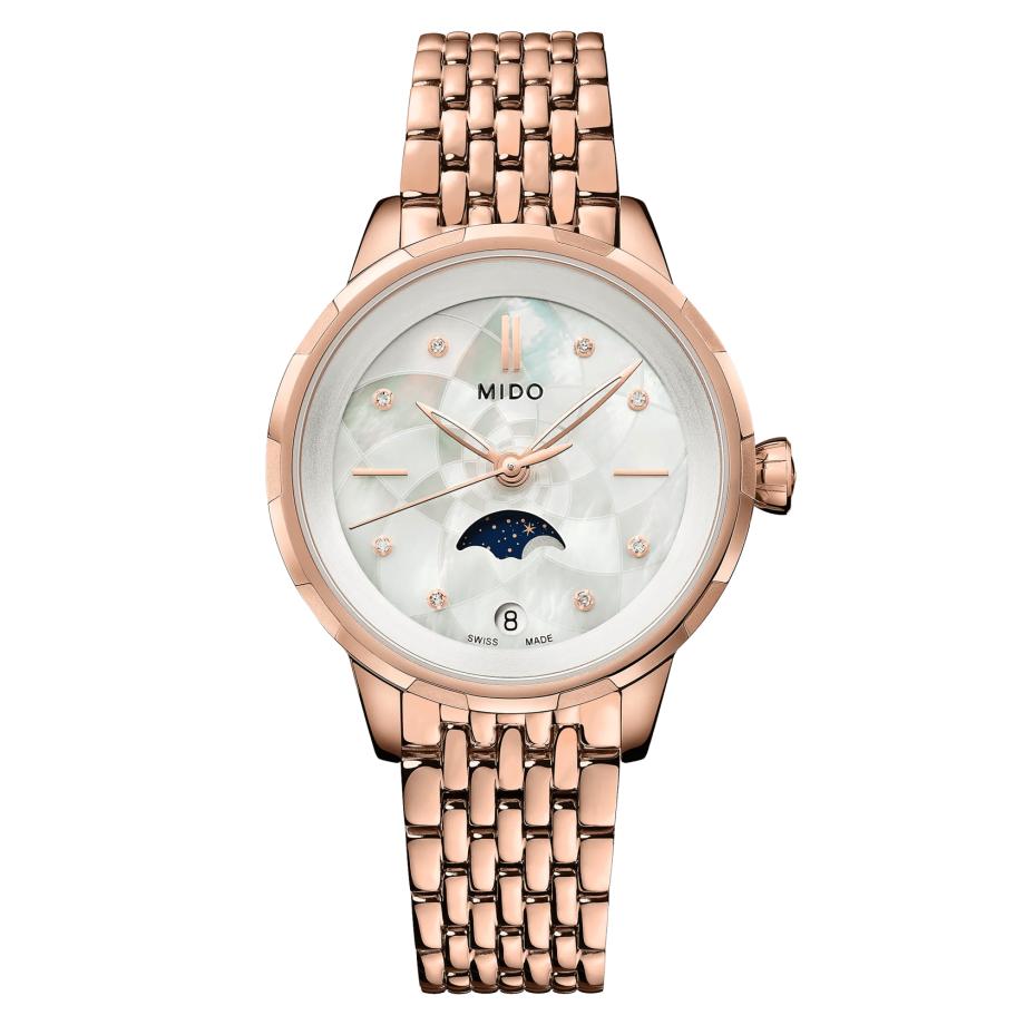 Mido Rainflower Moonphase Quartz M0430233310600
