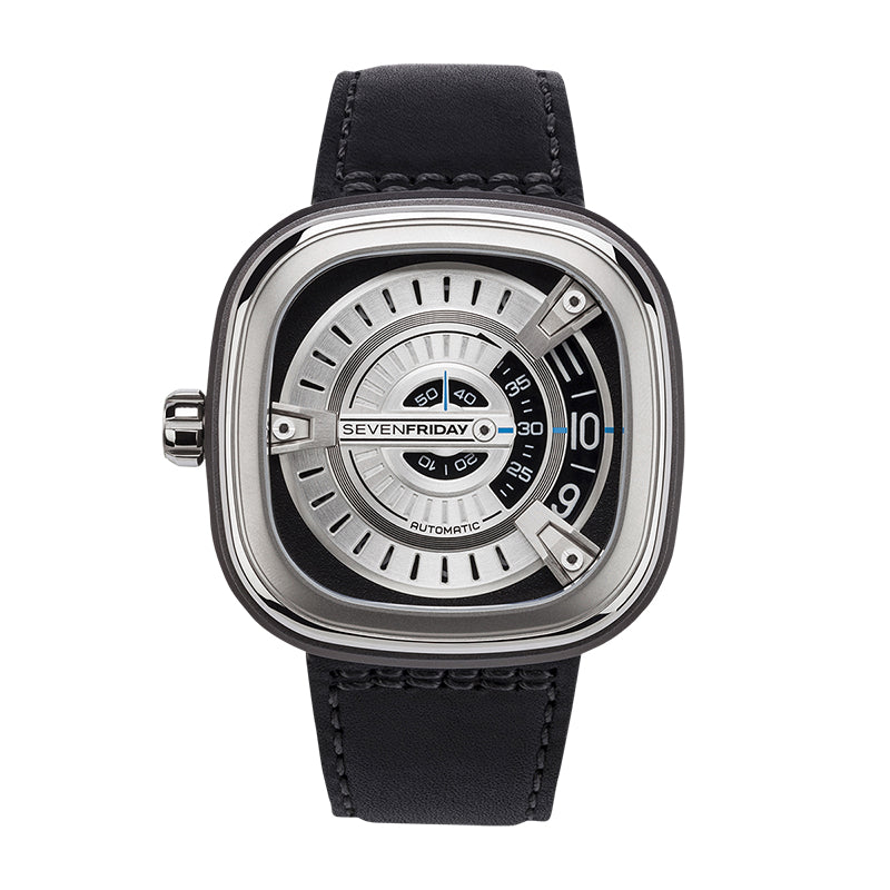 SevenFriday M Series Automatic Stainless Steel Silver Dial On Strap Men's Watch M1/1