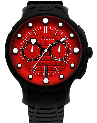 N.O.A. MMTH MM MMTH 020 Automatic Chronograph PVD Black Red