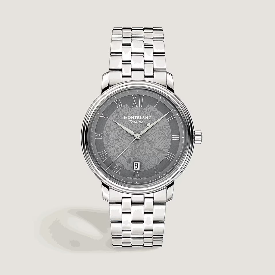 Montblanc Tradition Automatic Date 40 mm - Steel - Gray - Montblanc® US MB132433