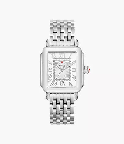 Michele Deco Madison Stainless Diamond Dial Watch MWW06T000141