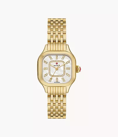 Michele Meggie 18K Gold-Plated Diamond Dial Watch MWW33B000010