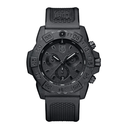 Navy SEAL Chronograph, 45 mm, Military Dive Watch, Blackout