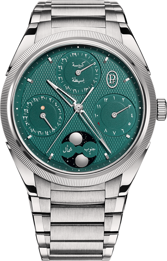 Parmigiani Fleurier TONDA PF HIJRI PERPETUAL CALENDAR STEEL PLATINUM VIRIDIAN GREEN - Parmigiani Fleurier PFH983-1020001-100182