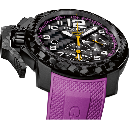 Graham CHRONOFIGHTER SUPERLIGHT CARBON - PURPLE AND BLACK 2CCBK.V01A