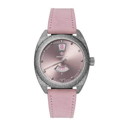 Bremont Watches | Mens | Terra Nova Terra Nova 35mm Jumping Hour Frosted Pink Leather Strap TN35-JH-FS-PK-L-S