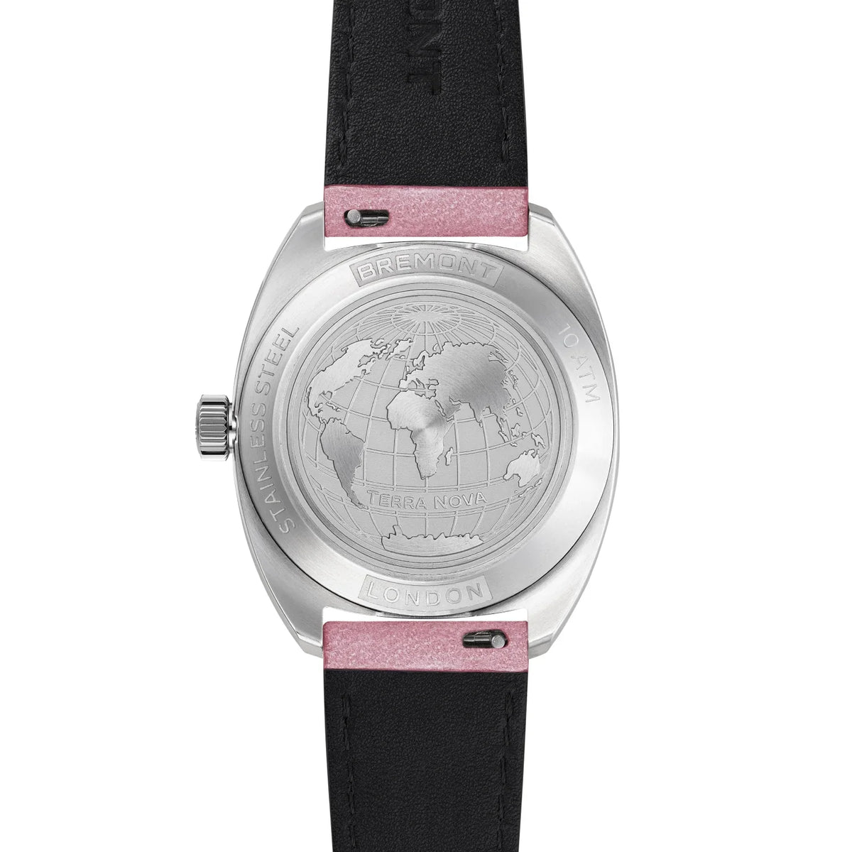 Bremont Watches | Mens | Terra Nova Terra Nova 35mm Jumping Hour Frosted Pink Leather Strap TN35-JH-FS-PK-L-S