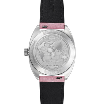 Bremont Watches | Mens | Terra Nova Terra Nova 35mm Jumping Hour Frosted Pink Leather Strap TN35-JH-FS-PK-L-S