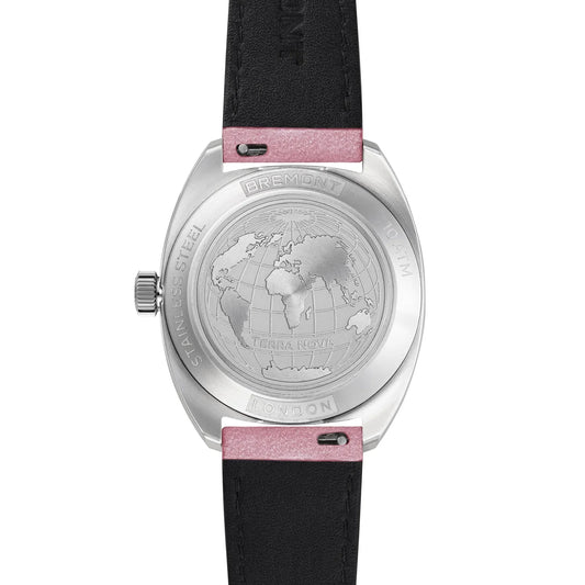 Bremont Watches | Mens | Terra Nova Terra Nova 35mm Jumping Hour Frosted Pink Leather Strap TN35-JH-FS-PK-L-S
