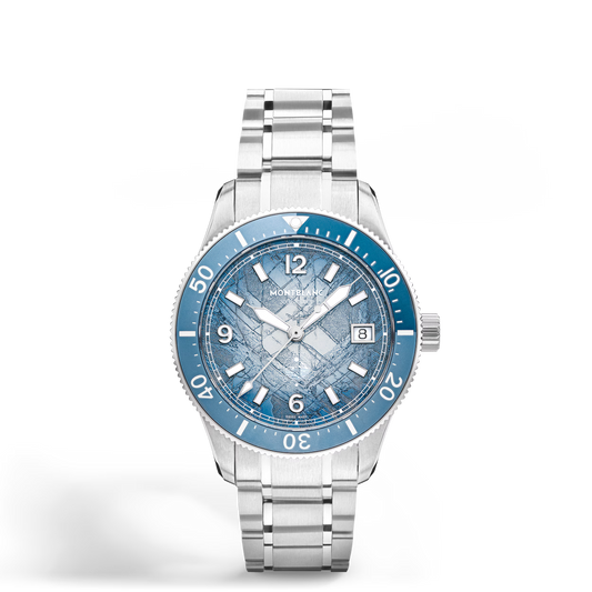 Montblanc Iced Sea Automatic Date 0 Oxygen - STEEL, ALUMINIUM - Light blue - Montblanc® US MB134022