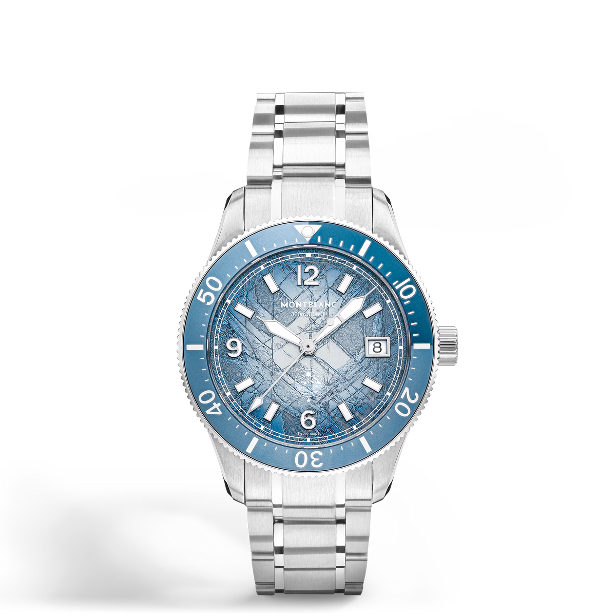 Montblanc Iced Sea Automatic Date 0 Oxygen - STEEL, ALUMINIUM - Light blue - Montblanc® US MB134022