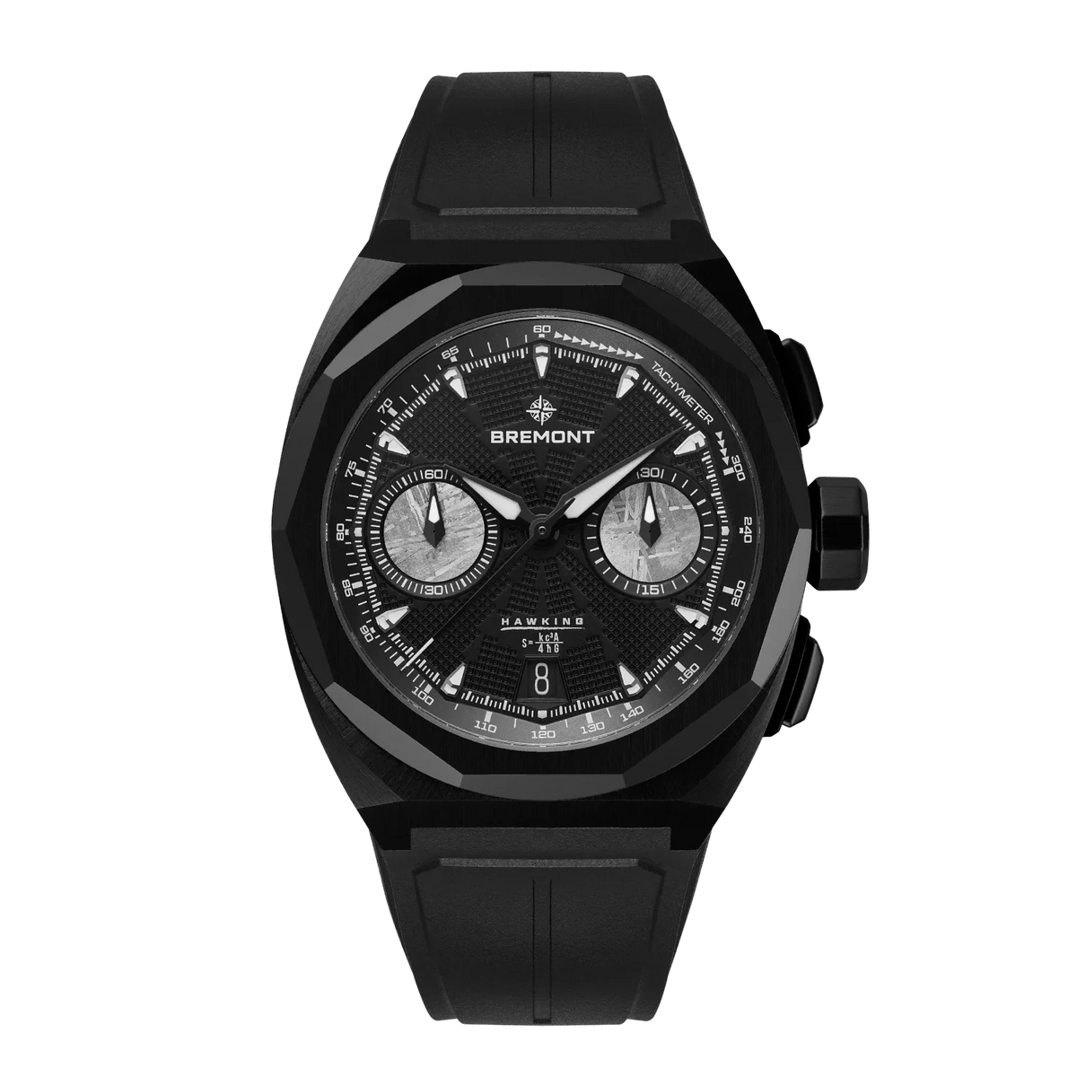 Bremont Watches | Mens | Supernova Supernova 41mm Chronograph Hawking Edition Rubber Strap SN41-CHR-DLC-HWK-R-S