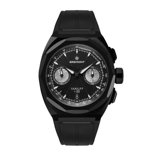 Bremont Watches | Mens | Supernova Supernova 41mm Chronograph Hawking Edition Rubber Strap SN41-CHR-DLC-HWK-R-S