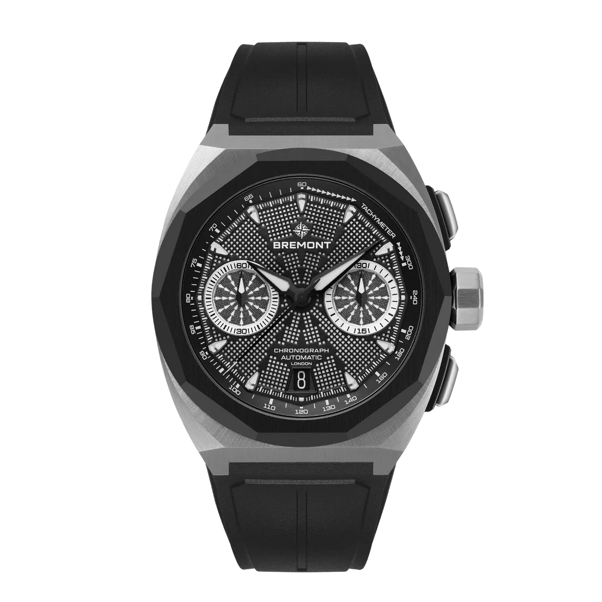 Bremont Watches | Mens | Supernova Supernova 41mm Chronograph Rubber Strap SN41-CHR-SS-BK-R-S