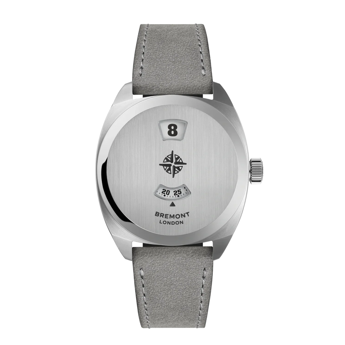 Bremont Watches | Mens | Terra Nova Terra Nova 35mm Jumping Hour Leather Strap TN35-JH-SS-CC-L-S