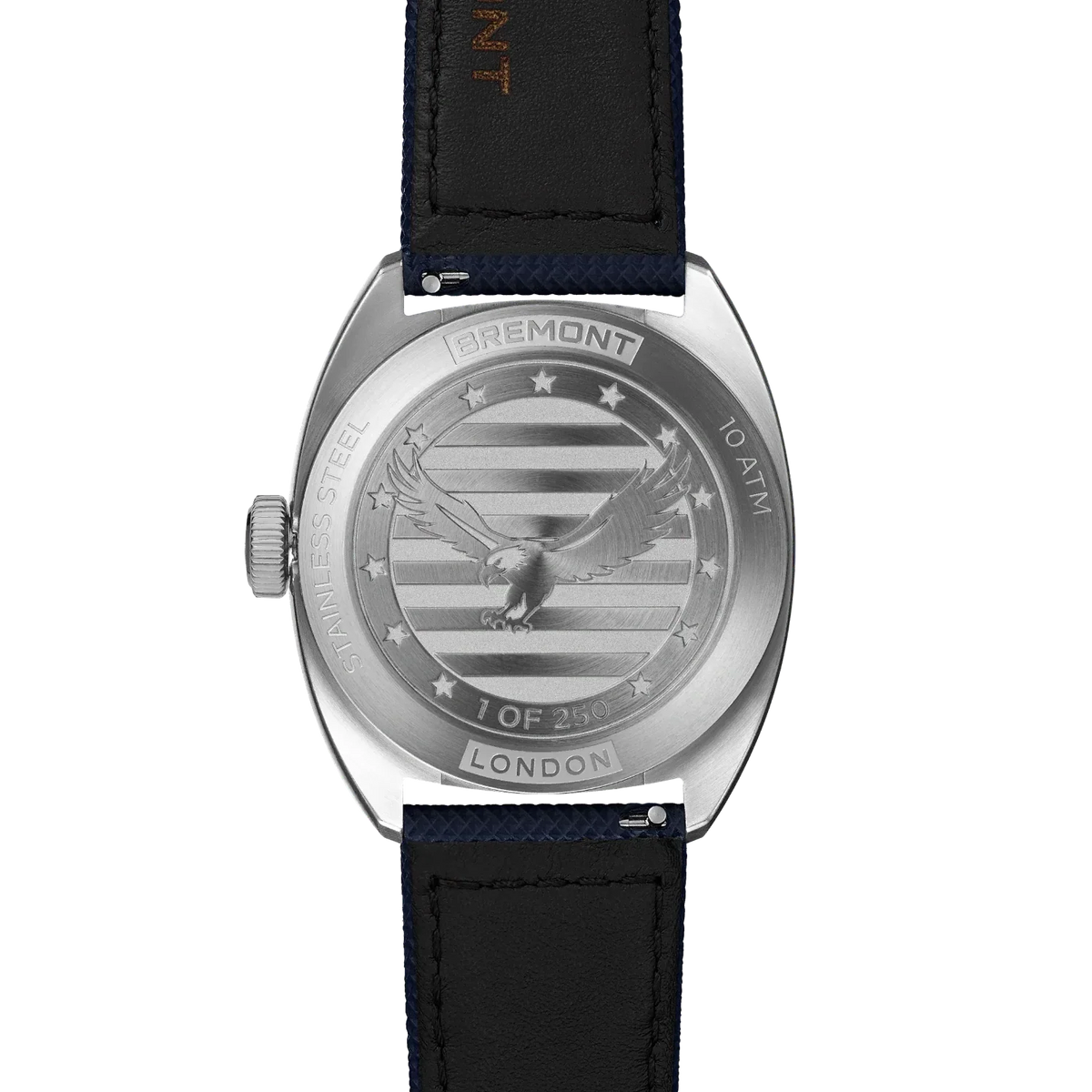 Bremont Watches | Mens | Terra Nova Terra Nova 40.5mm Jumping Hour 1776 Leather Strap TN40-JH-SS-BL-1776-L-S
