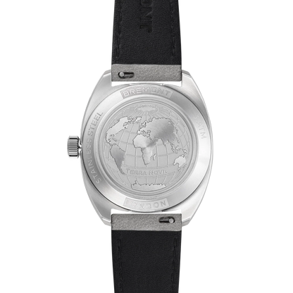 Bremont Watches | Mens | Terra Nova Terra Nova 35mm Jumping Hour Leather Strap TN35-JH-SS-CC-L-S