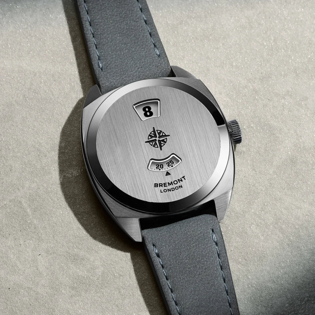 Bremont Watches | Mens | Terra Nova Terra Nova 35mm Jumping Hour Leather Strap TN35-JH-SS-CC-L-S
