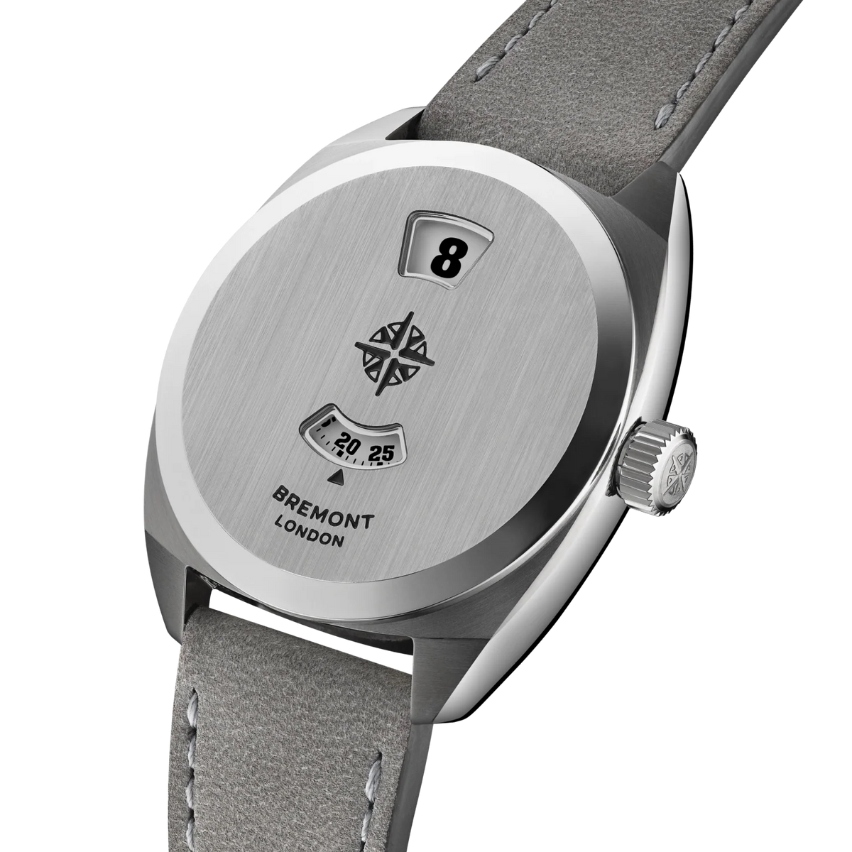 Bremont Watches | Mens | Terra Nova Terra Nova 35mm Jumping Hour Leather Strap TN35-JH-SS-CC-L-S