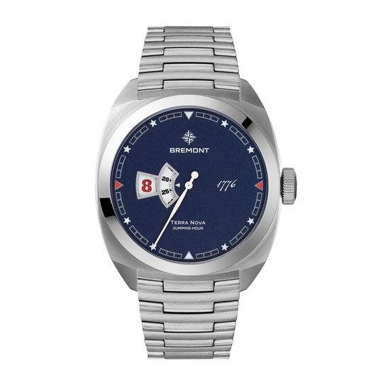 Bremont Watches | Mens | Terra Nova Terra Nova 40.5mm Jumping Hour 1776 Bracelet TN40-JH-SS-BL-1776-B