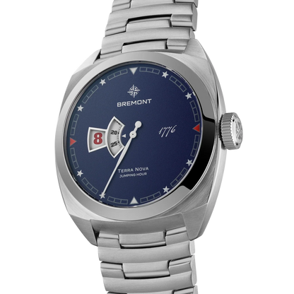 Bremont Watches | Mens | Terra Nova Terra Nova 40.5mm Jumping Hour 1776 Bracelet TN40-JH-SS-BL-1776-B