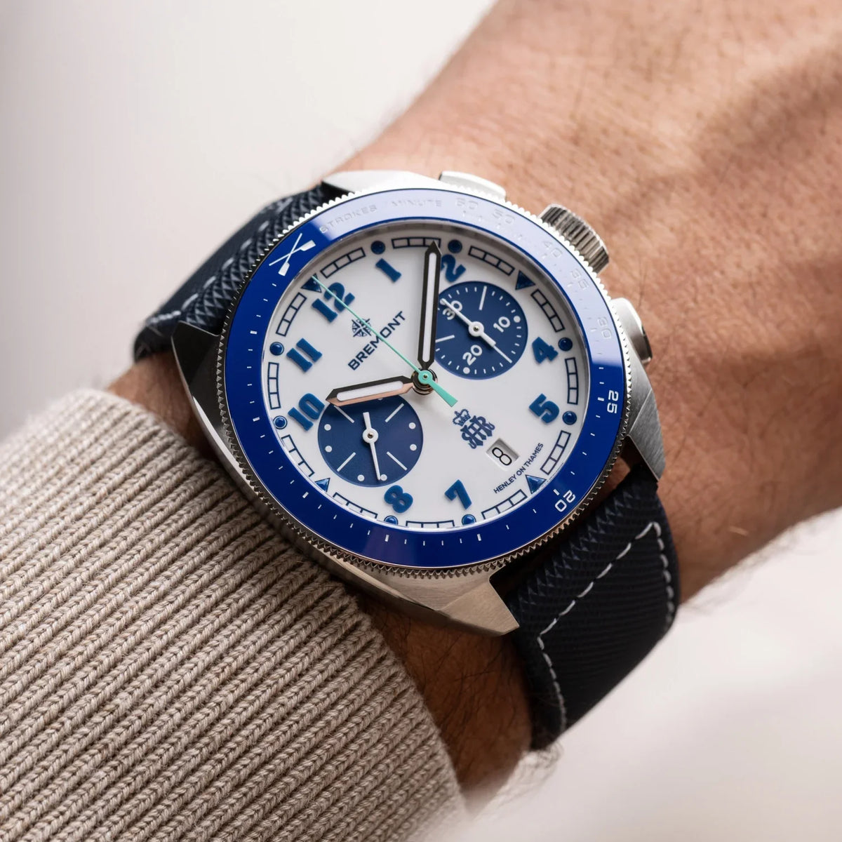 Bremont Watches | Mens | Terra Nova Terra Nova 42.5MM HRR Chronograph Leather Strap TN42-CHR-SS-HRR-L-S