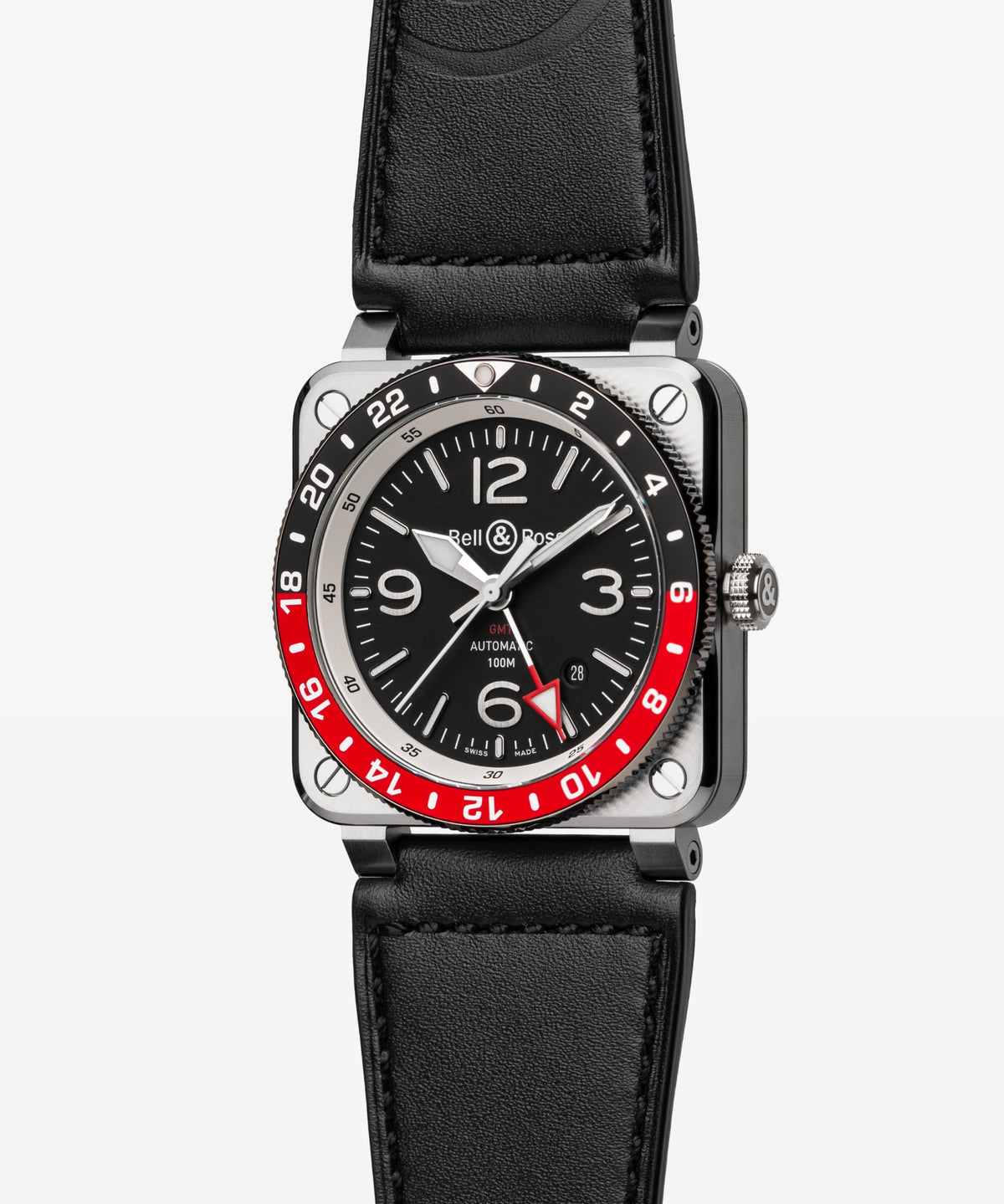 Bell & Ross Watch BR-03  GMT Black BR0393-BL-ST/SCA