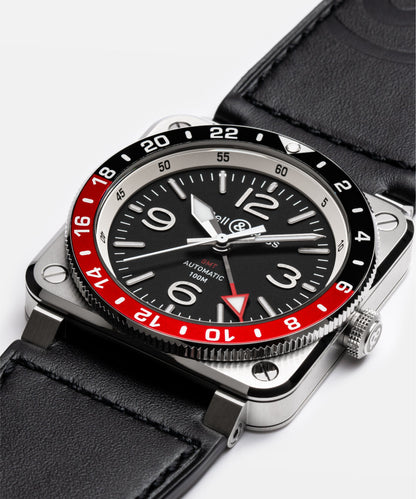 Bell & Ross Watch BR-03  GMT Black BR0393-BL-ST/SCA