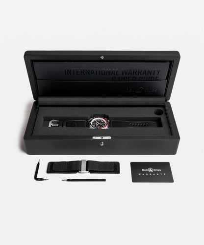 Bell & Ross Watch BR-03  GMT Black BR0393-BL-ST/SCA